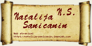 Natalija Saničanin vizit kartica